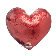 Load image into Gallery viewer, *PREORDER*Blank Sequin Heart Pillowcase
