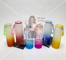 Load image into Gallery viewer, Frosted Ombre Colored Water Bottles
