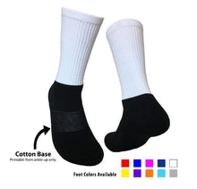 Load image into Gallery viewer, Blank Athletic Sock with Colored Bottom
