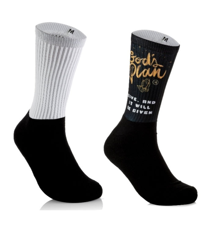 Blank Athletic Sock with Colored Bottom