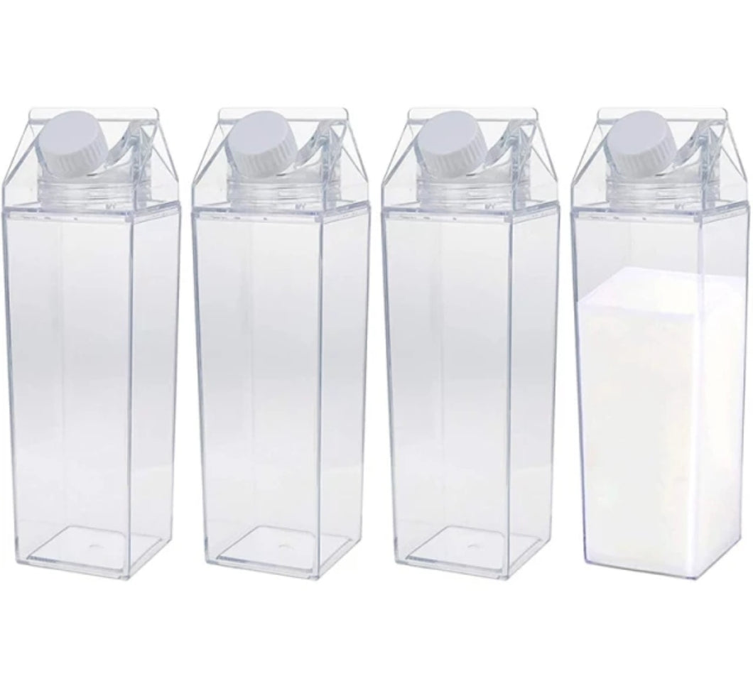 Acrylic Milk Carton Water Bottle