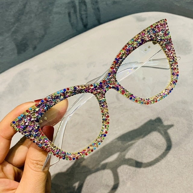 Handmade Bling Cat Eye Sunglasses