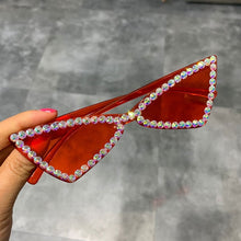 Load image into Gallery viewer, Sexy Cat Eye Sunglasses Women Rimless Vintage Rhinestone Sun Glasses Female Lady Candy Color Eyewear Triangle Shades UV400
