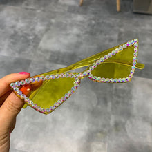 Load image into Gallery viewer, Sexy Cat Eye Sunglasses Women Rimless Vintage Rhinestone Sun Glasses Female Lady Candy Color Eyewear Triangle Shades UV400
