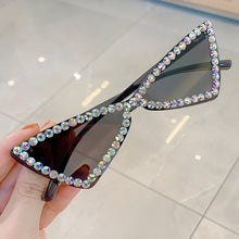 Load image into Gallery viewer, Sexy Cat Eye Sunglasses Women Rimless Vintage Rhinestone Sun Glasses Female Lady Candy Color Eyewear Triangle Shades UV400
