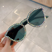 Load image into Gallery viewer, Sexy Cat Eye Sunglasses Women Rimless Vintage Rhinestone Sun Glasses Female Lady Candy Color Eyewear Triangle Shades UV400
