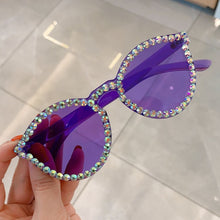 Load image into Gallery viewer, Sexy Cat Eye Sunglasses Women Rimless Vintage Rhinestone Sun Glasses Female Lady Candy Color Eyewear Triangle Shades UV400
