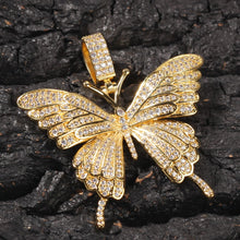 Load image into Gallery viewer, Iconic Butterfly Pendant 9mm Cuban Chain
