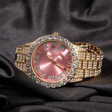 Load image into Gallery viewer, Big Dial Watches  Full Iced Out Stainless Steel Fashion Luxury Rhinestones Quartz
