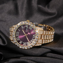 Load image into Gallery viewer, Big Dial Watches  Full Iced Out Stainless Steel Fashion Luxury Rhinestones Quartz
