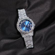 Load image into Gallery viewer, Big Dial Watches  Full Iced Out Stainless Steel Fashion Luxury Rhinestones Quartz
