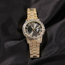 Load image into Gallery viewer, Big Dial Watches  Full Iced Out Stainless Steel Fashion Luxury Rhinestones Quartz
