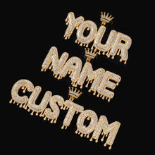 Load image into Gallery viewer, Name Necklace  Men Customize Drip Crown
