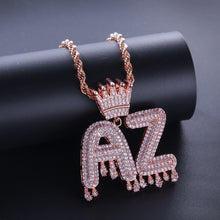 Load image into Gallery viewer, Name Necklace  Men Customize Drip Crown
