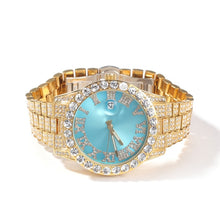 Load image into Gallery viewer, Big Dial Watches  Full Iced Out Stainless Steel Fashion Luxury Rhinestones Quartz
