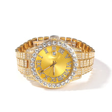 Load image into Gallery viewer, Big Dial Watches  Full Iced Out Stainless Steel Fashion Luxury Rhinestones Quartz
