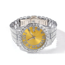 Load image into Gallery viewer, Big Dial Watches  Full Iced Out Stainless Steel Fashion Luxury Rhinestones Quartz
