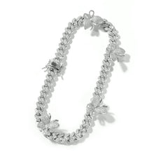 Load image into Gallery viewer, Butterfly 12mm Cuban Chain Necklace CZ Iced Out
