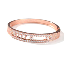 Load image into Gallery viewer, Name Bracelet Letters Movable Copper Iced Out CZ 11mm Bracelet
