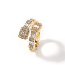 Load image into Gallery viewer, Baguette Rings Full Bling Iced Out Cubic Zircon AAA Rings Luxury Fashion Hiphop Jewelry
